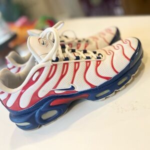 Nike Air Max Plus USA White Deep Royal Running Shoes CZ9167-100 - Men's Size 10